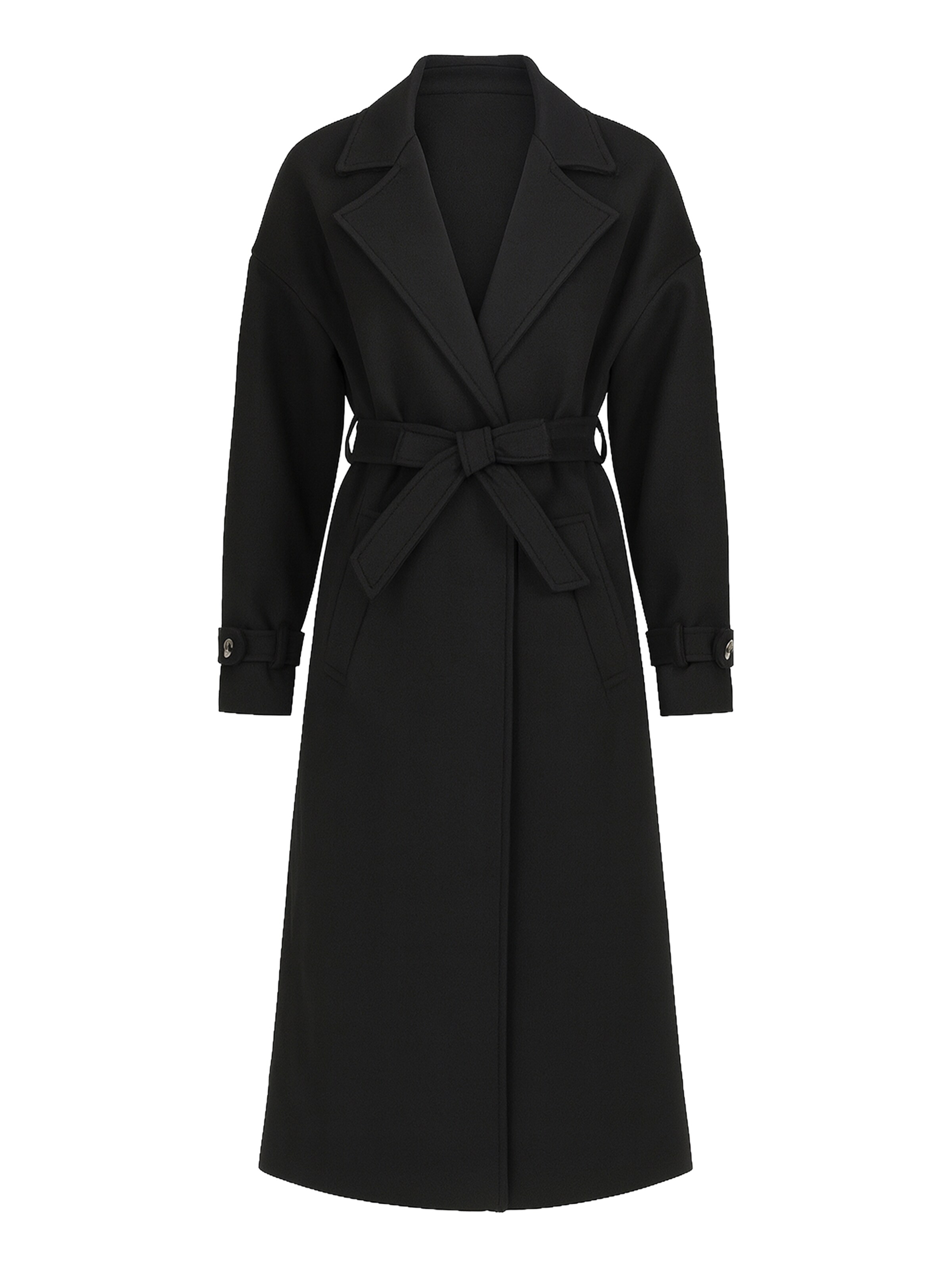 Elara Tussenmantel in Zwart: voorkant