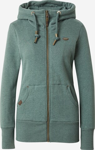 Ragwear Zip-Up Hoodie 'NESKA' in Green: front