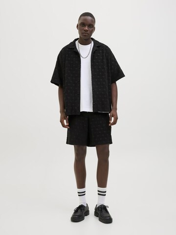 JACK & JONES Comfort fit Button Up Shirt in Black