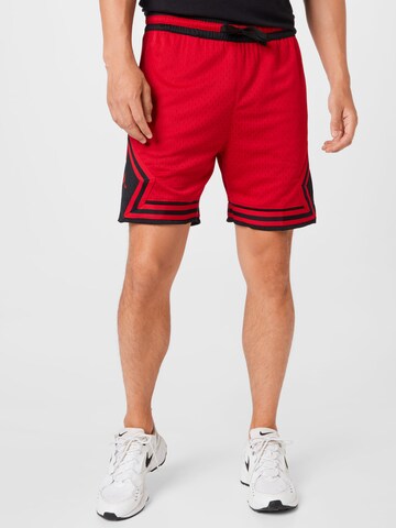 Jordan Loosefit Sportovní kalhoty 'Diamond' – červená: přední strana