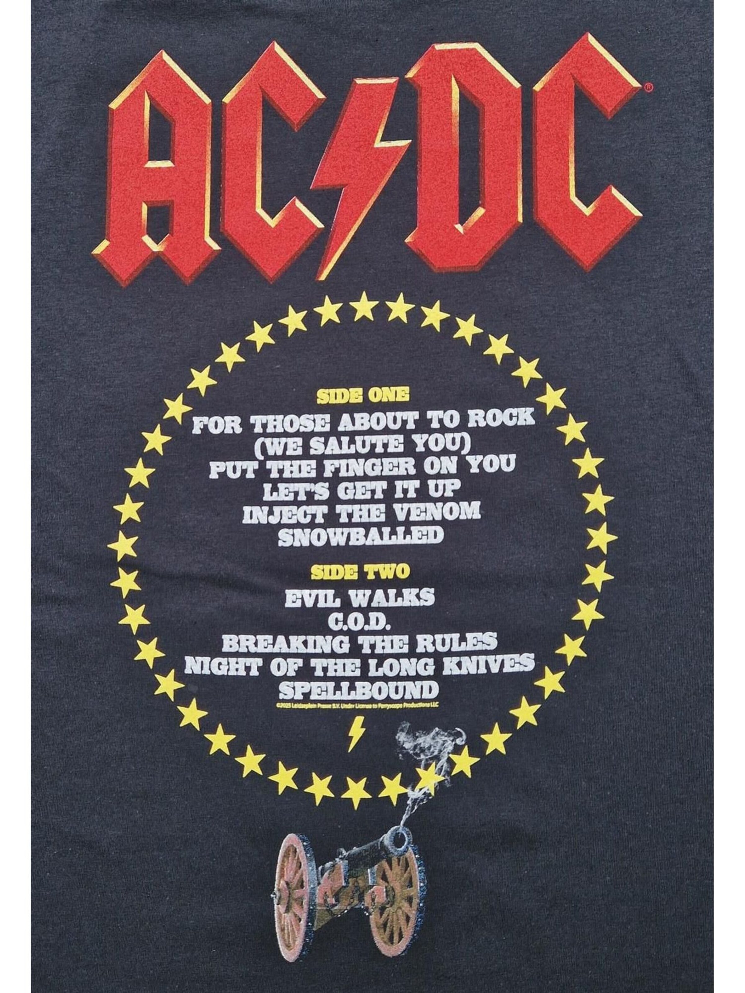 T-Shirt 'Ac/dc For Those About to Rock Tracks  Sweatshirt' AC/DC en noir