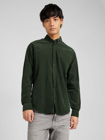 Samsøe Samsøe Regular fit Button Up Shirt 'Liam' in Green: front