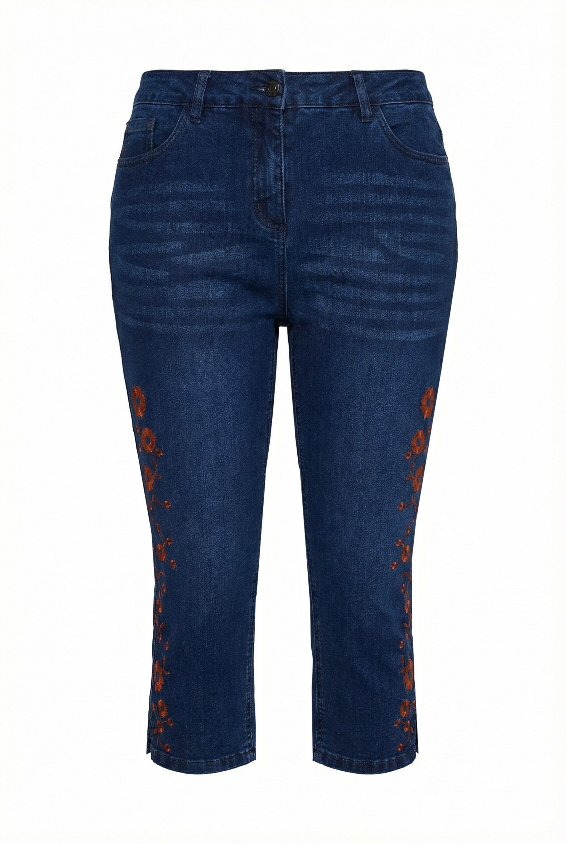 Ulla Popken Skinny Broek in Blauw: voorkant