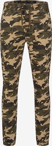 INDICODE JEANS Regular Chino trousers 'Fields' in Green: front