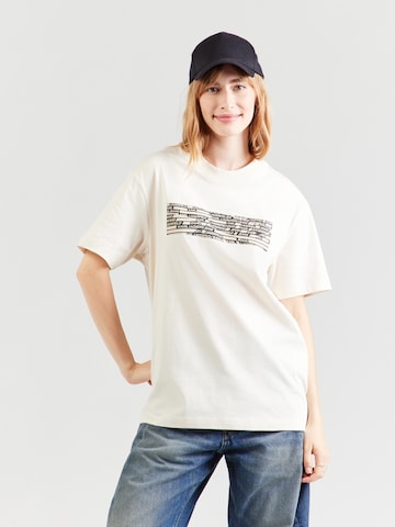 KARL LAGERFELD JEANS Тениска в бежово: отпред