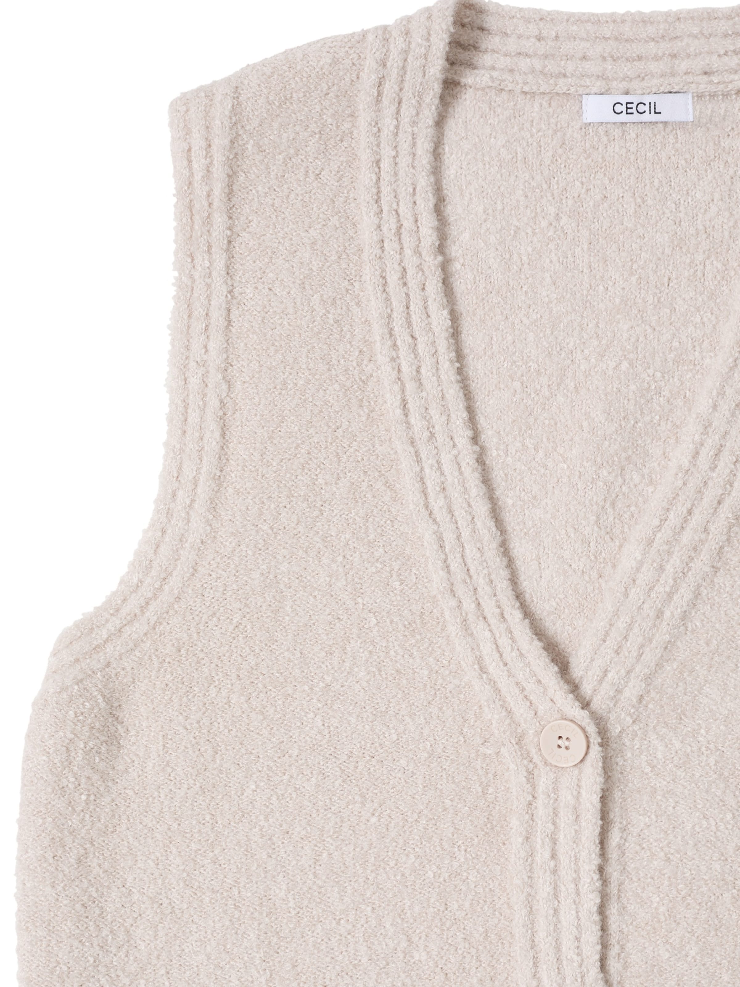 CECIL Вязаная жилетка в Бежевый