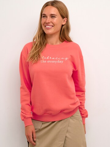 KaffeSweater majica 'Dina' - crvena boja: prednji dio