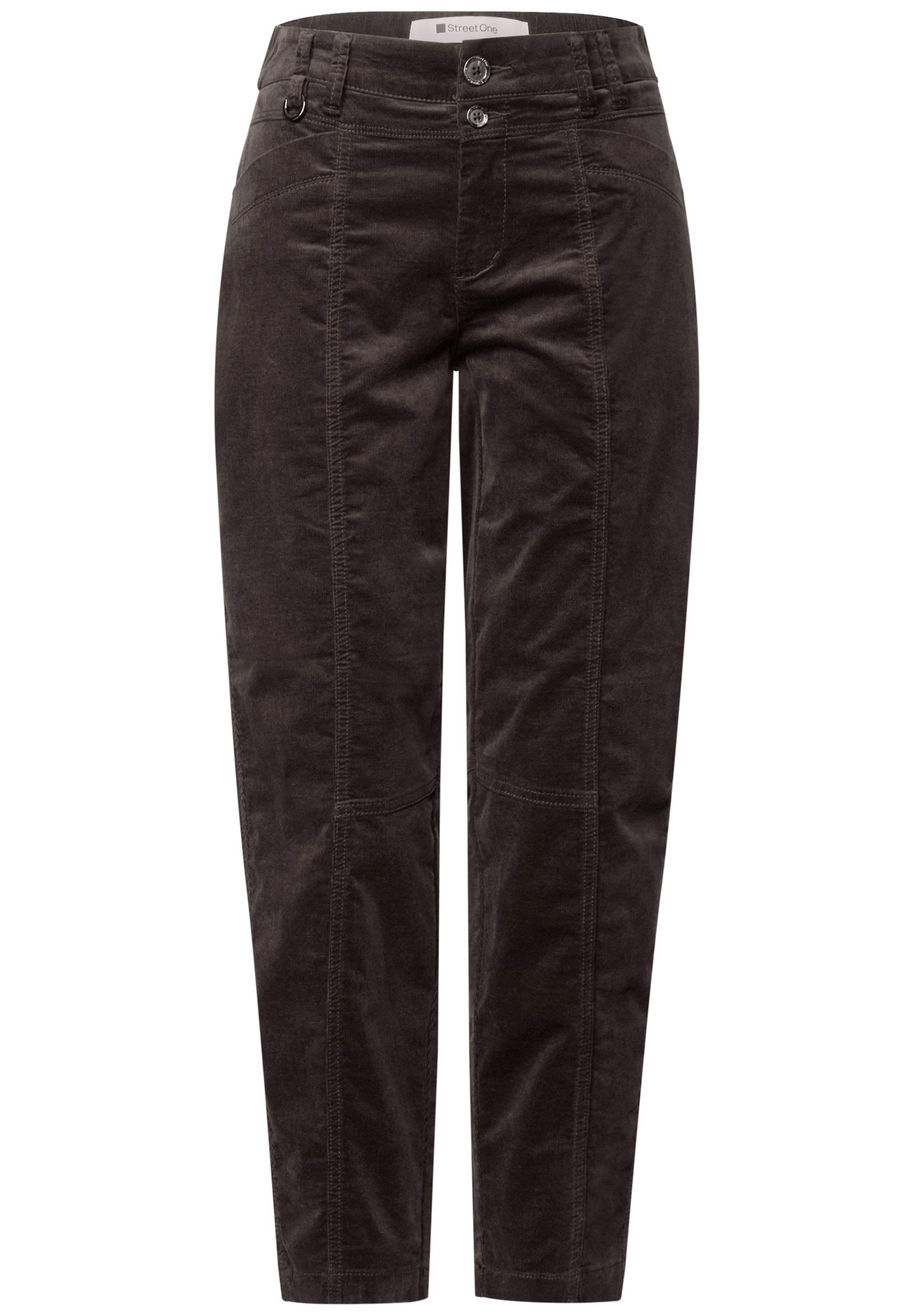 Pantalon 'Karlie' STREET ONE en marron : devant