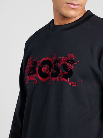 BOSS - Sweatshirt 'Soleri119' em preto
