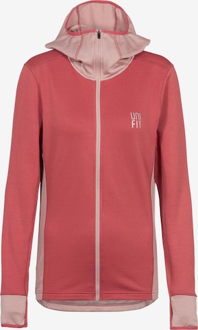 UNIFIT Athletic Fleece Jacket in Red: front