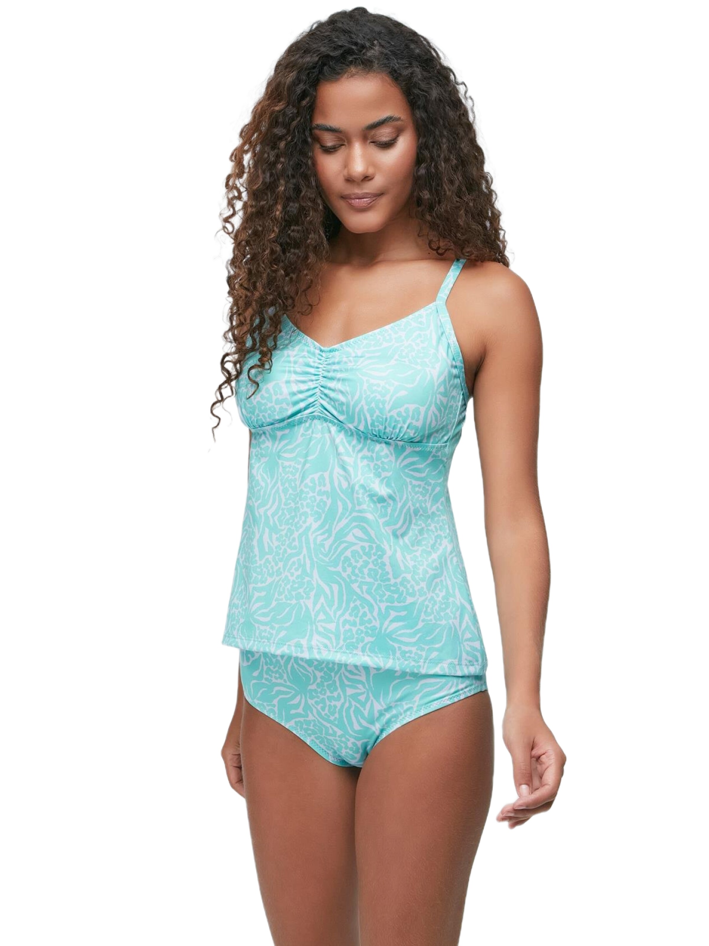 C&City Bustier Tankini in Blauw: voorkant