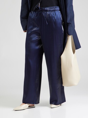 Calvin Klein Широки крачоли Панталон в синьо: отпред