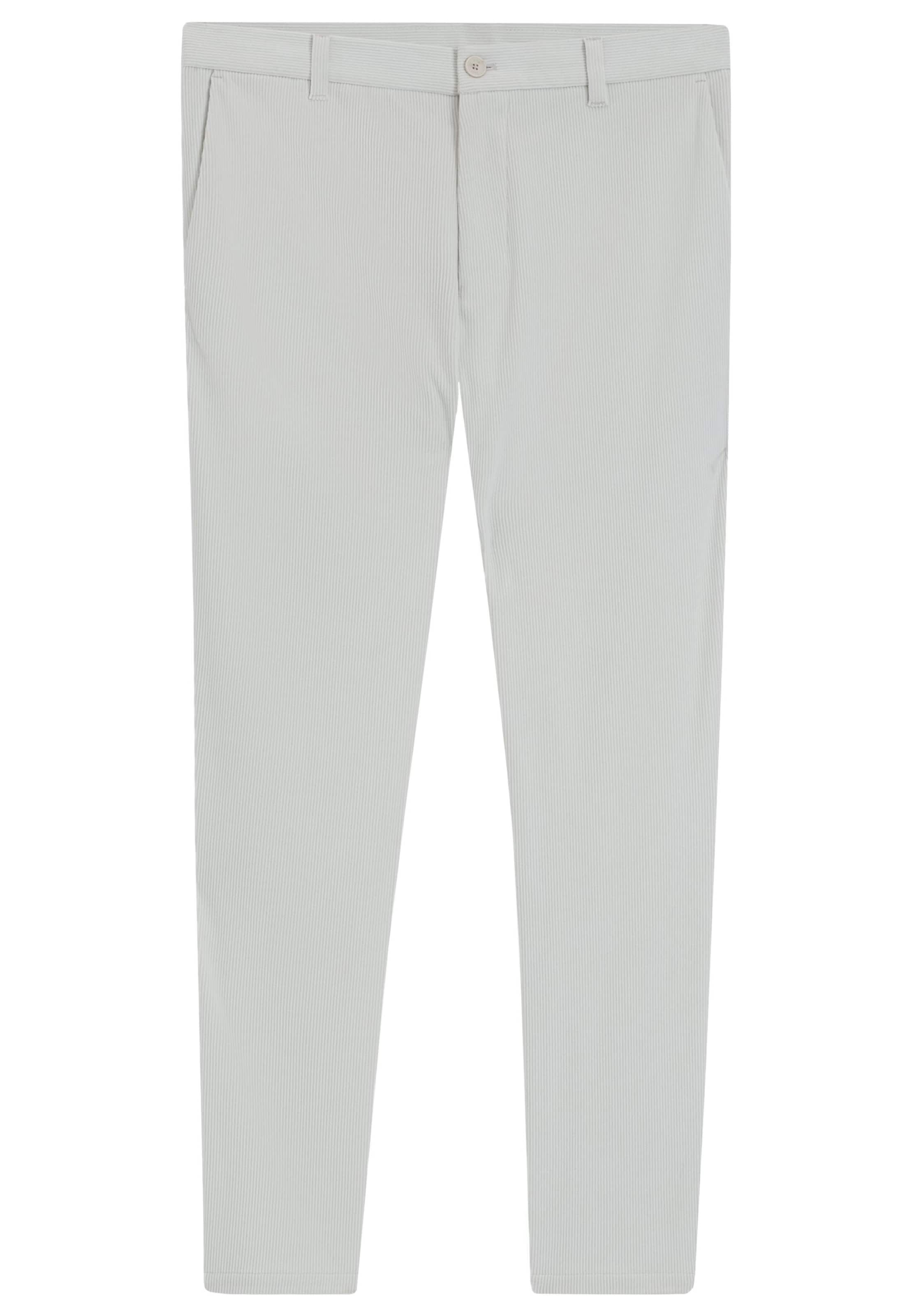 BOSS Tapered Chino Pants in Grey: front
