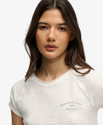 T-shirt 'Athletic Essentials Slub' Superdry & Co en blanc