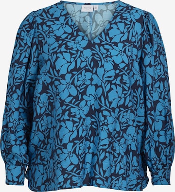 EVOKED Blouse in Blauw: voorkant