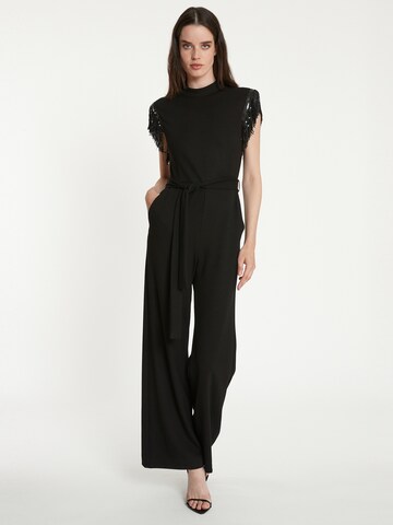 Ana Alcazar Jumpsuit 'Tiffy' in Zwart: voorkant