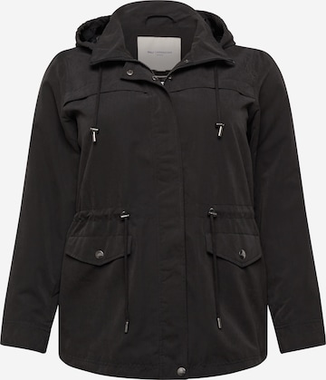 ONLY Carmakoma Between-Seasons Parka 'Starline Spring' in Black: front