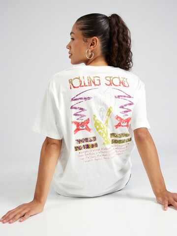 Cotton On Oversized Shirt 'Rolling stones' in White