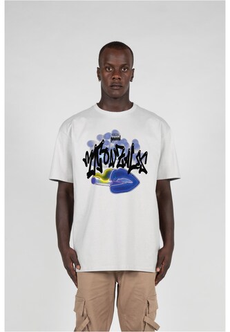 MJ Gonzales T-Shirt 'Kiss' in Grau: predná strana