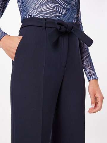 Wide Leg Pantalon à pince 'Charlotte' s.Oliver BLACK LABEL en bleu