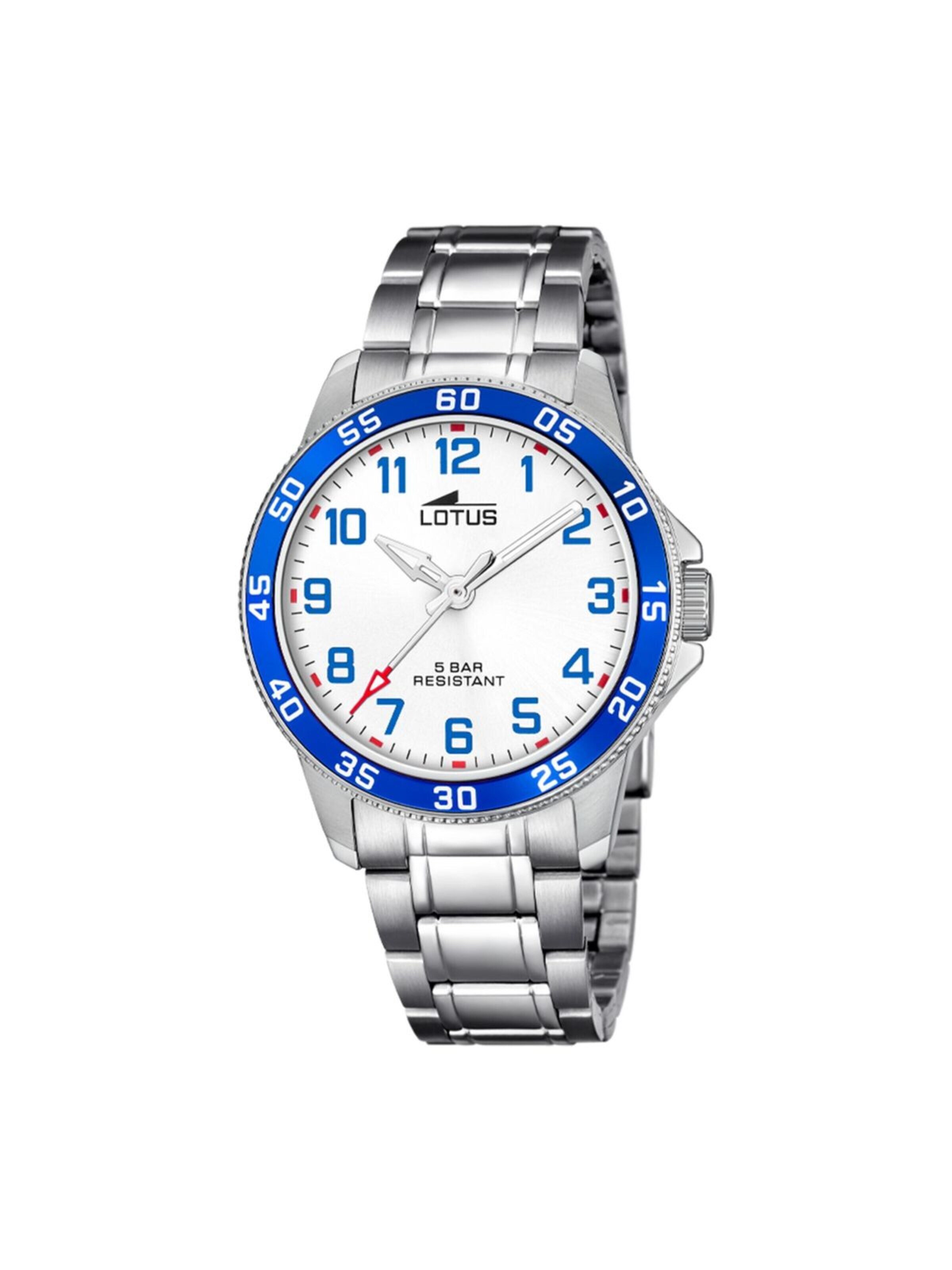 Lotus Analoog horloge in Wit: voorkant