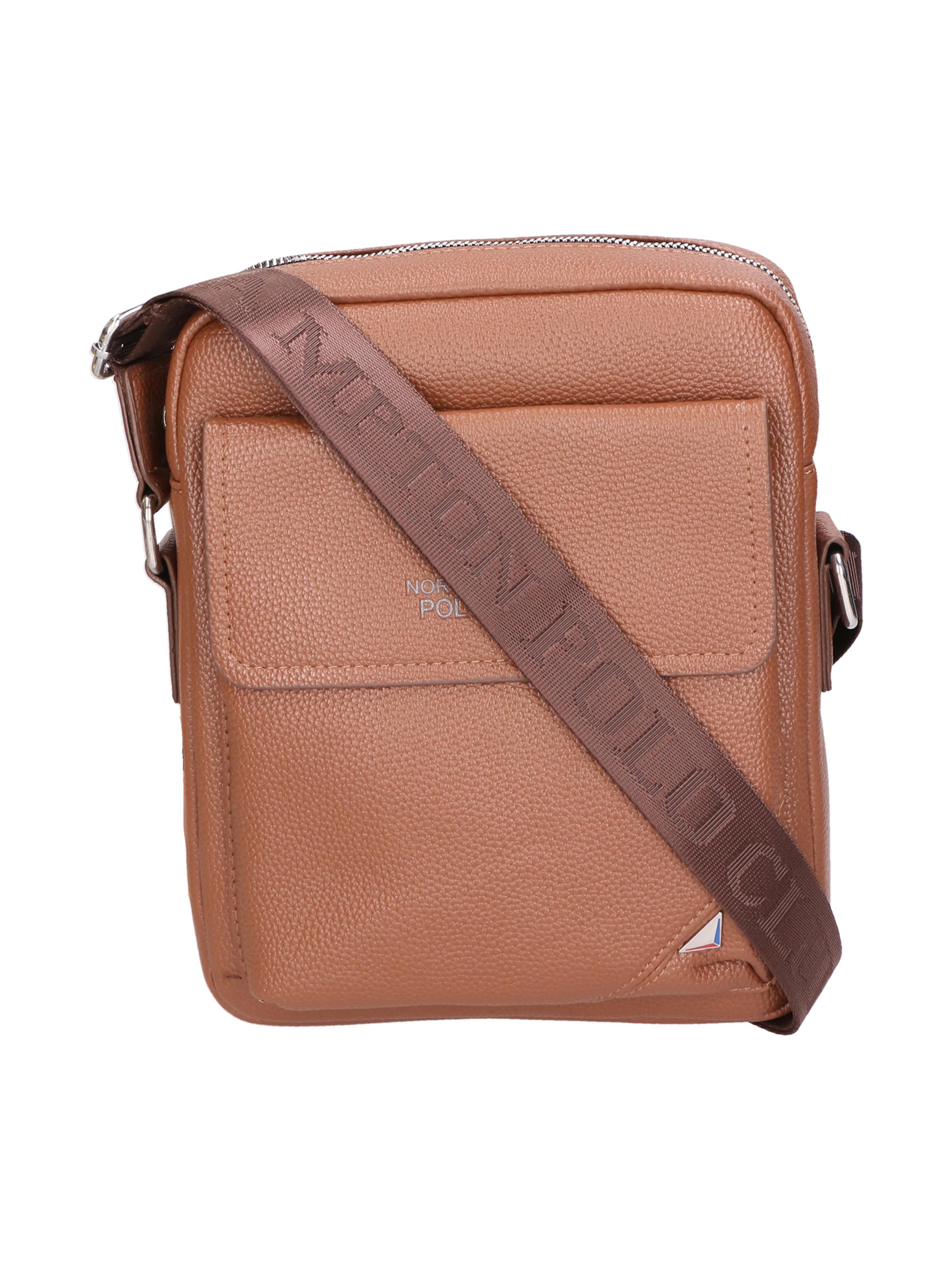 Borsa a spalla di Northampton Polo Club in marrone: frontale