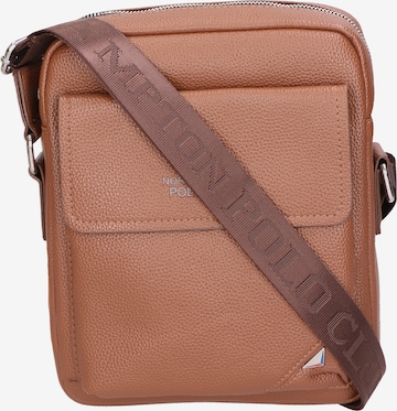 Borsa a spalla di Northampton Polo Club in marrone: frontale