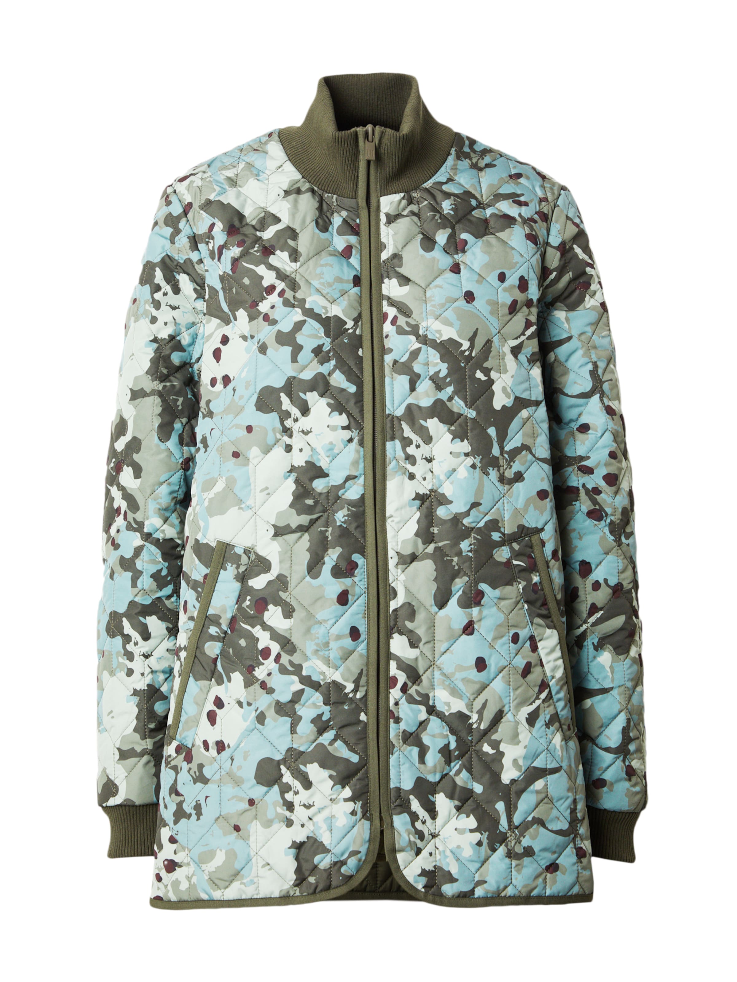 Veste mi-saison ILSE JACOBSEN en vert : devant