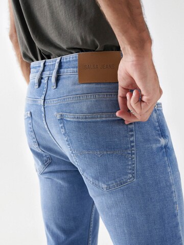 Coupe slim Jean Salsa Jeans en bleu