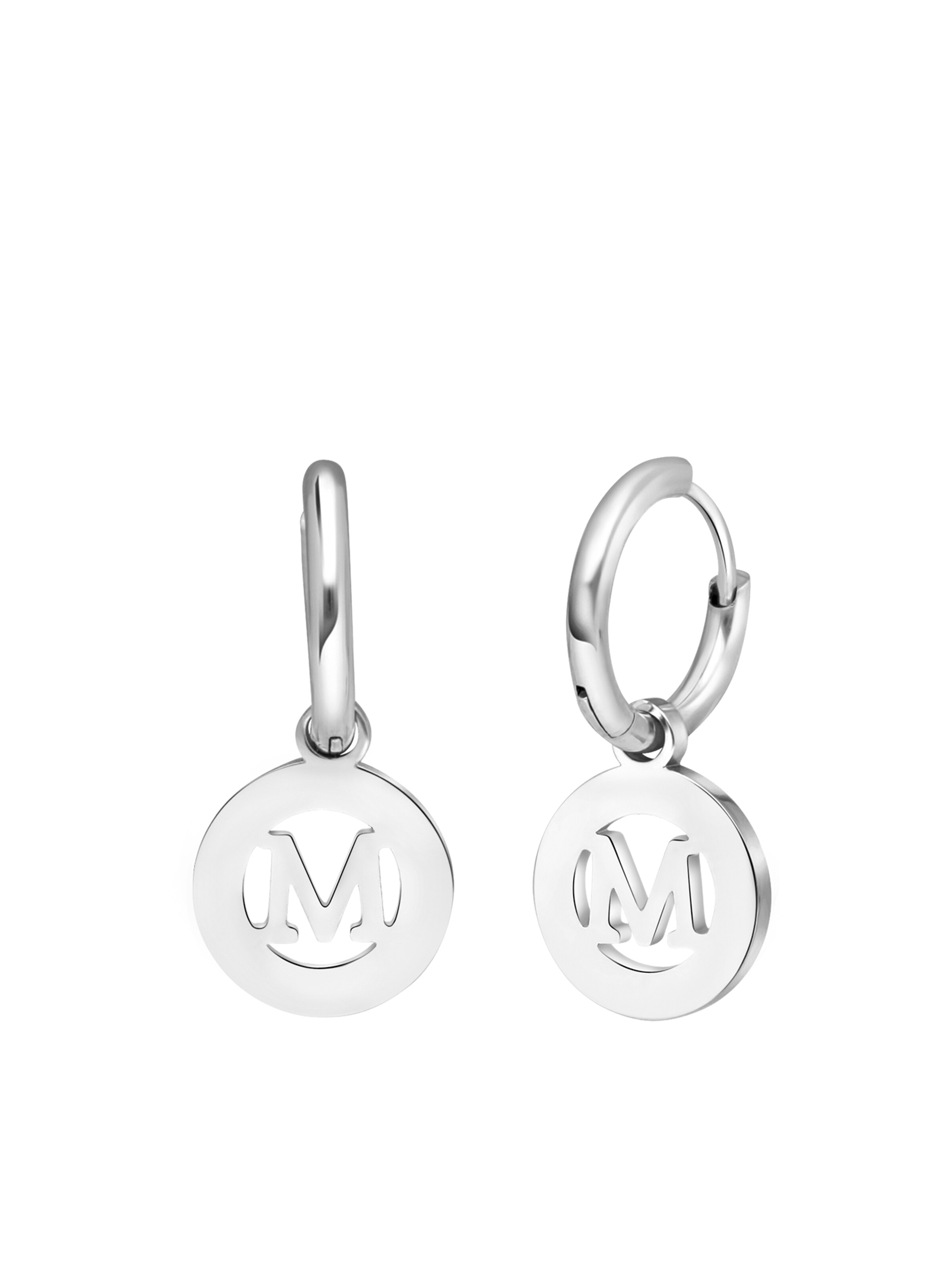 Lucardi Oorbellen in Zilver: voorkant