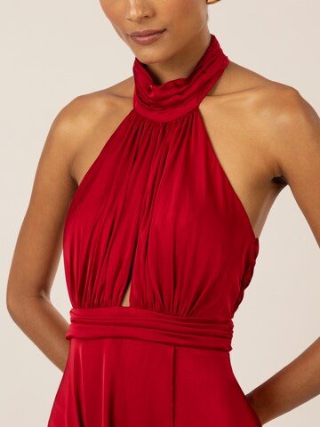 APART Langes Satin Kleid in Rot