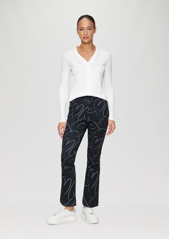 s.Oliver BLACK LABEL Flared Broek in Blauw: voorkant