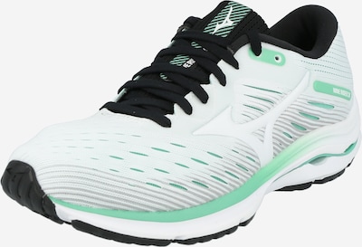 MIZUNO Chaussure de course 'WAVE RIDER 24' en menthe / noir / blanc, Vue avec produit