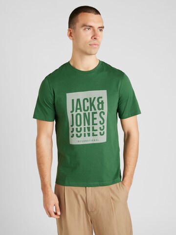 JACK & JONES Majica 'FLINT' | zelena barva: sprednja stran