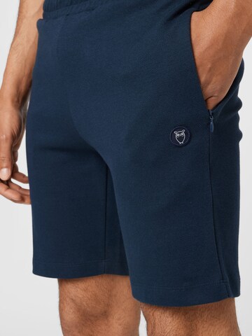 KnowledgeCotton Apparel - Slimfit Pantalón en azul