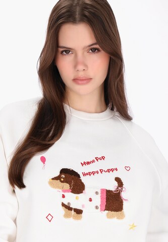 Sweat-shirt 'Pop' MYMO en blanc