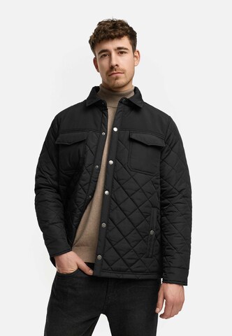 INDICODE JEANS Tussenjas 'Dome' in Zwart: voorkant