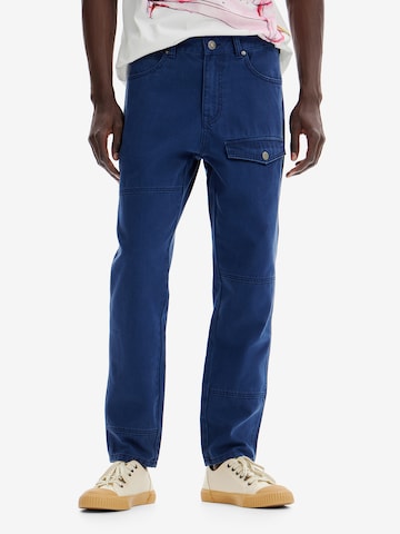 Regular Pantaloni 'Serge' de la Desigual pe albastru: față