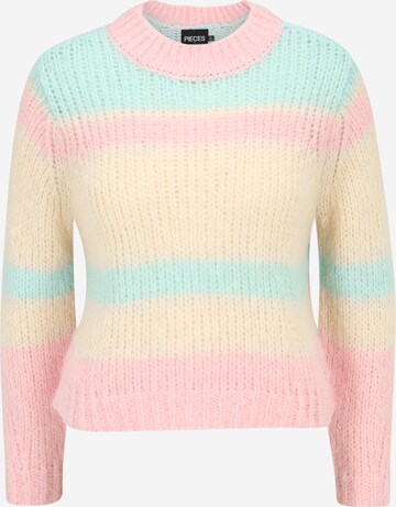 Pieces Petite Pullover 'Carman' in Pink: predná strana