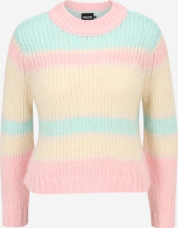 Pieces Petite Sweater 'Carman' in Pink: front