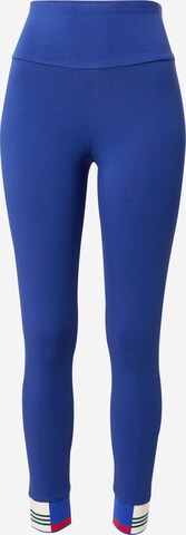 ADIDAS ORIGINALS - Skinny Leggings 'Ribbed Cuff' em azul: frente