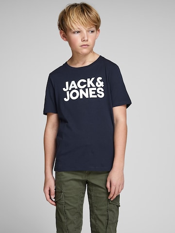 Jack & Jones Junior - Camiseta 'Ecorp' en azul: frente