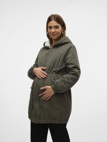 MAMALICIOUS Winter parka in Grey: front