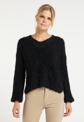 Pull-over usha WHITE LABEL en noir : devant