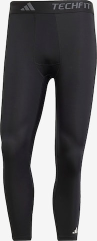 ADIDAS PERFORMANCESkinny Sportske hlače - crna boja: prednji dio