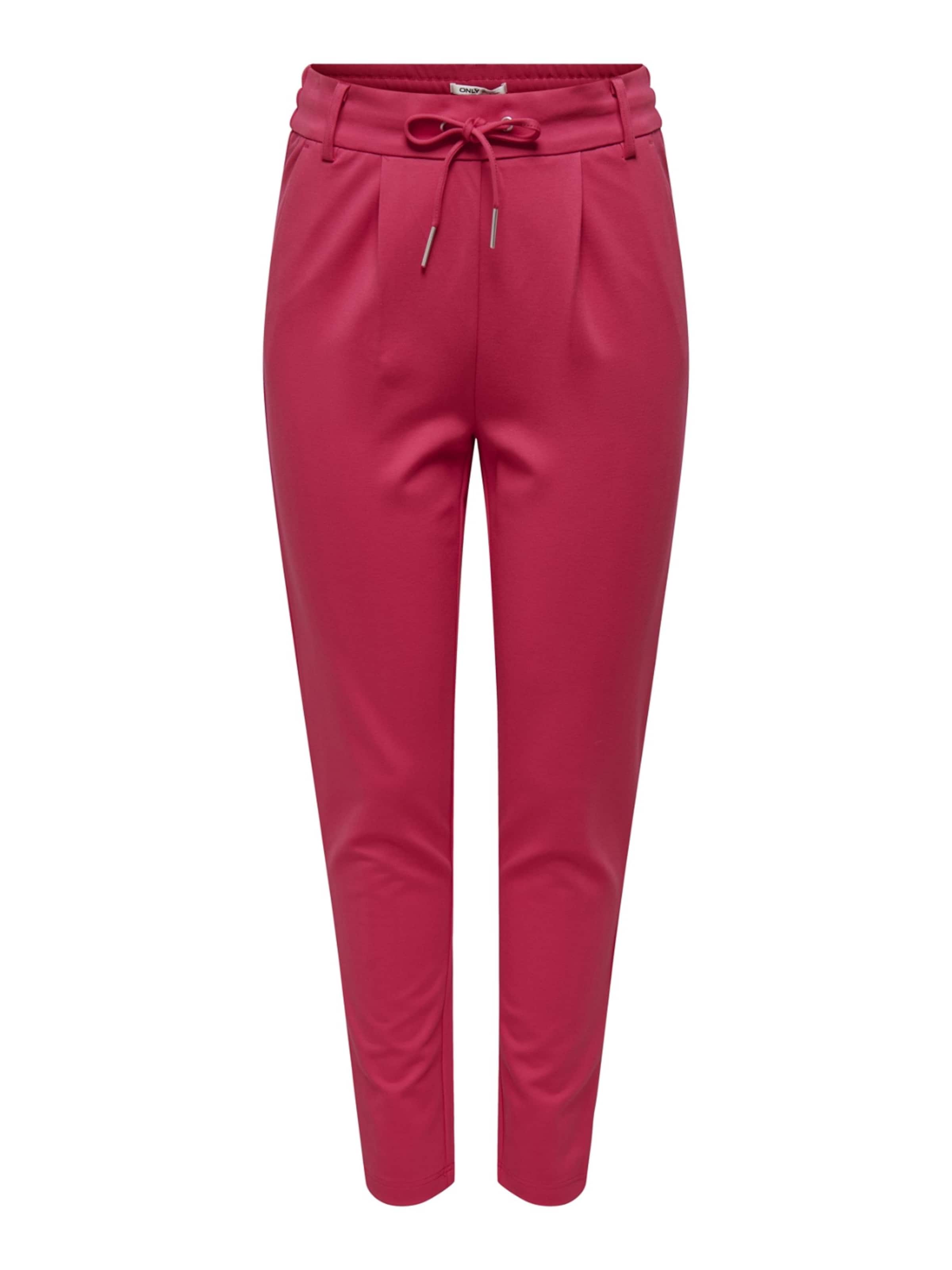 ONLY Slim fit Pleat-Front Pants 'Poptrash' in Pink: front