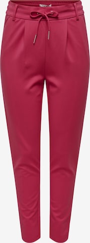 ONLY Slim fit Pleat-Front Pants 'Poptrash' in Pink: front