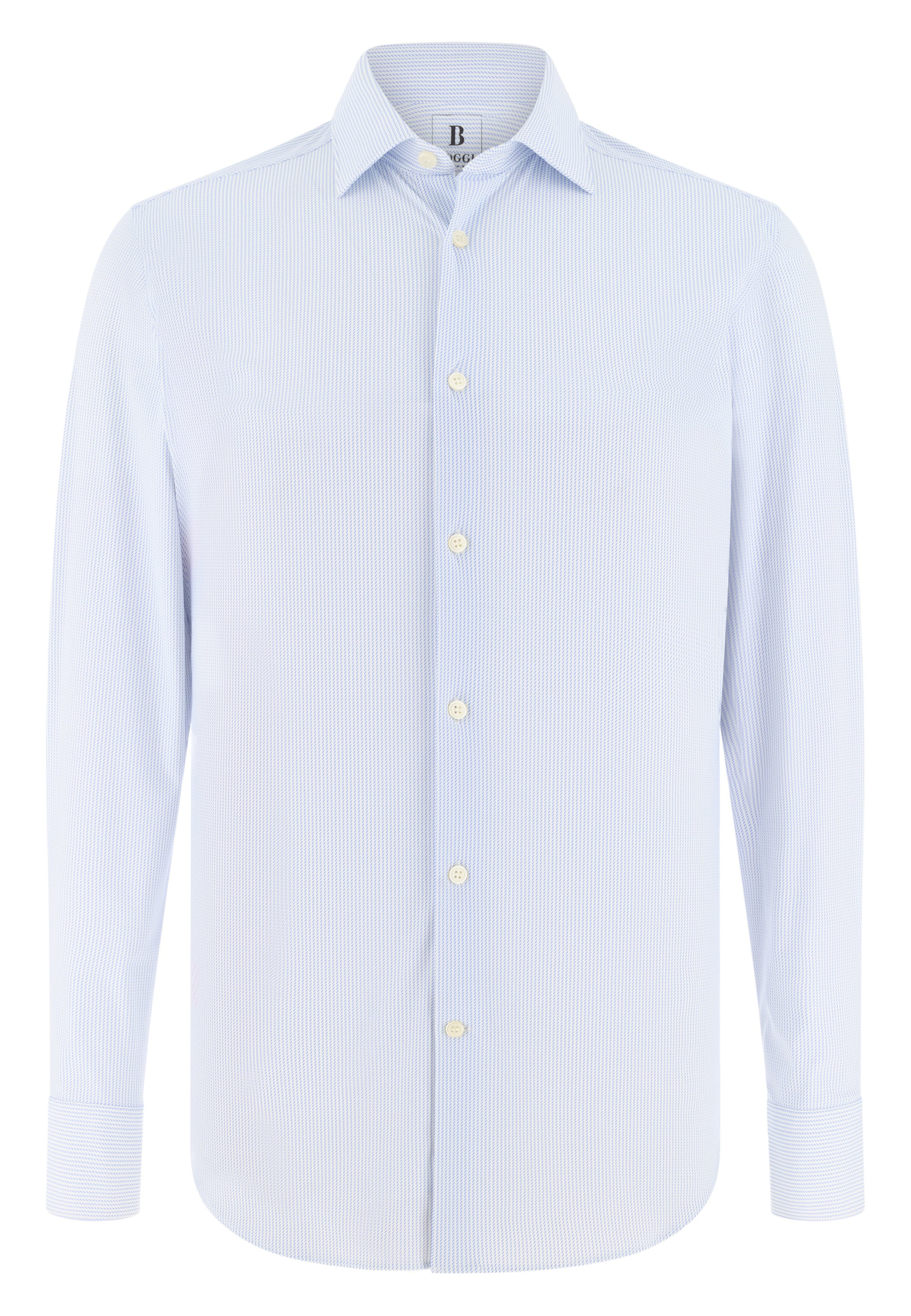 Coupe slim Chemise 'B Tech' Boggi Milano en bleu : devant