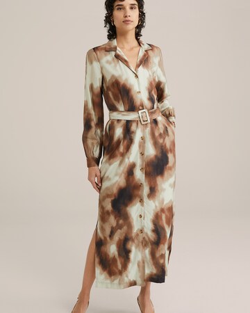 WE Fashion Shirt dress in Brown: front