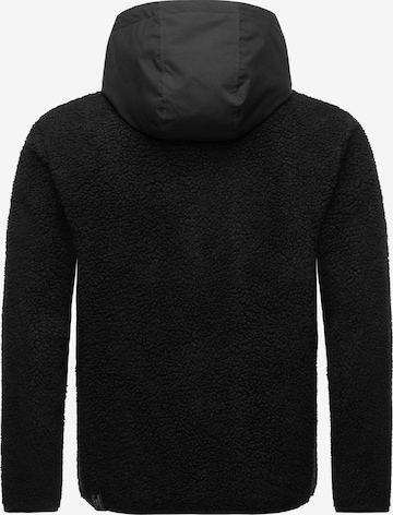 Ragwear Athletic Fleece Jacket 'Adar' in Black